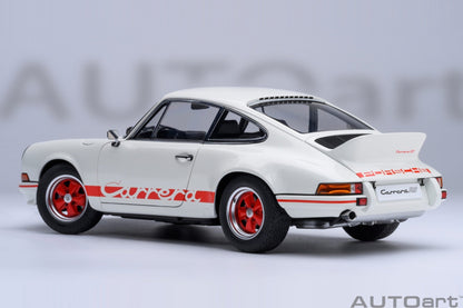AutoArt Porsche 911 Carrera 2.7 RS Grand Prix White with Red stripes 1:18 Modell