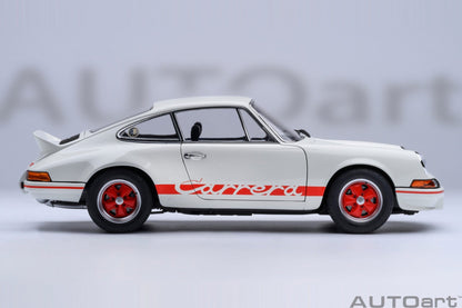 AutoArt Porsche 911 Carrera 2.7 RS Grand Prix White with Red stripes 1:18 Modell