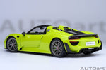 AutoArt Porsche 918 Spyder Weissach Package (Acid Green) 1:18 model