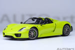 AutoArt Porsche 918 Spyder Weissach Package (Acid Green) 1:18 model
