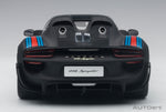 AutoArt Porsche 918 Spyder Weissach Package Matt Black Martini Livery 1:18 Modell