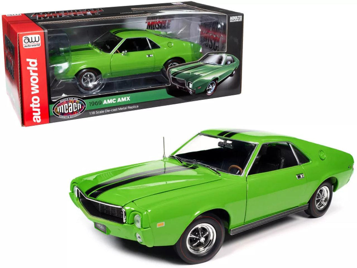 Autoworld AMC AMX Hardtop Big Bad Green 1:18 Model