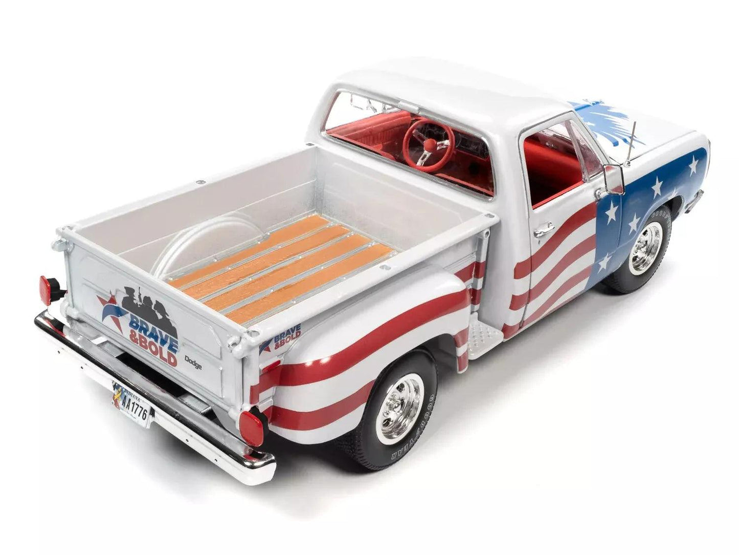 Autoworld Dodge Stepside Patriotic Pickup 1980 1:18 Modell - Artexio