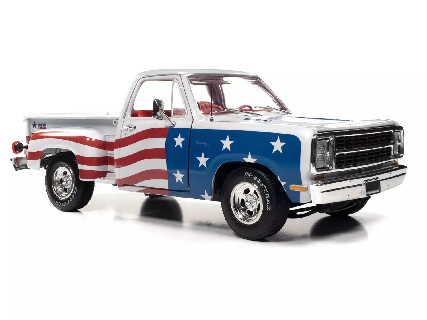 Autoworld Dodge Stepside Patriotic Pickup 1980 1:18 Modell - Artexio