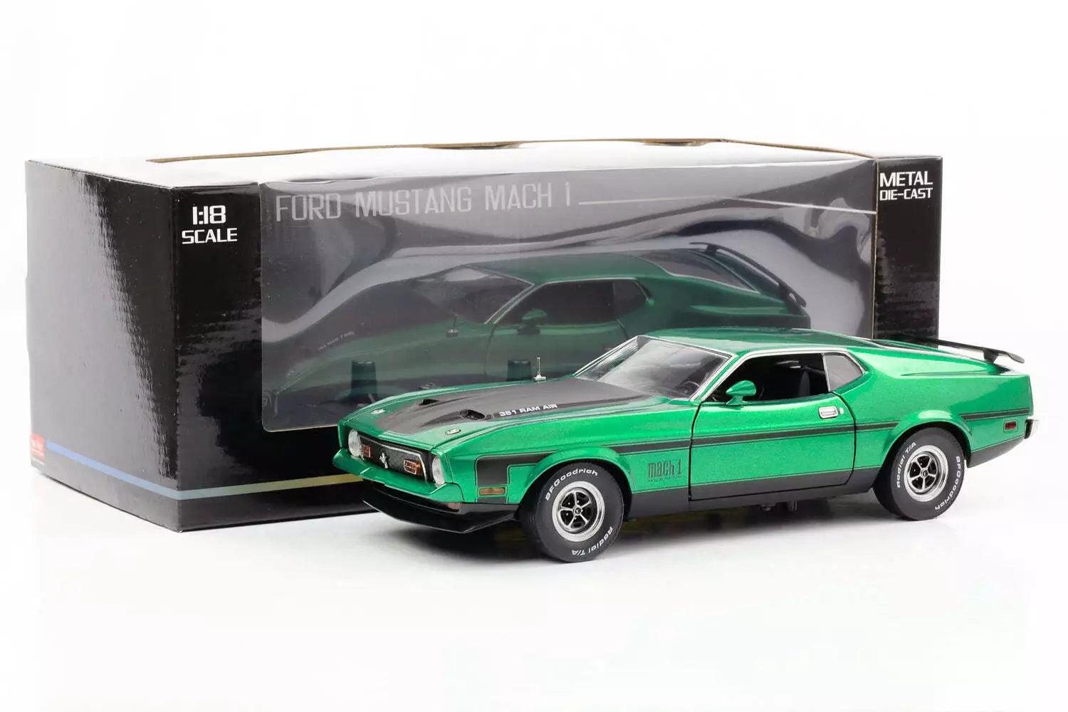 Autoworld Ford Mustang Mach 1 1971 - Grabber Green 1:18 Modell - Artexio