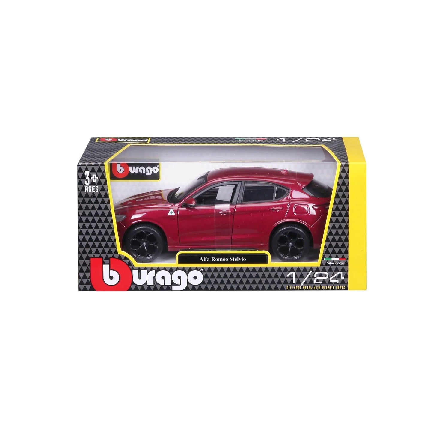 Bburago Alfa Romeo Stelvio - Red 1:24 Modell - Artexio