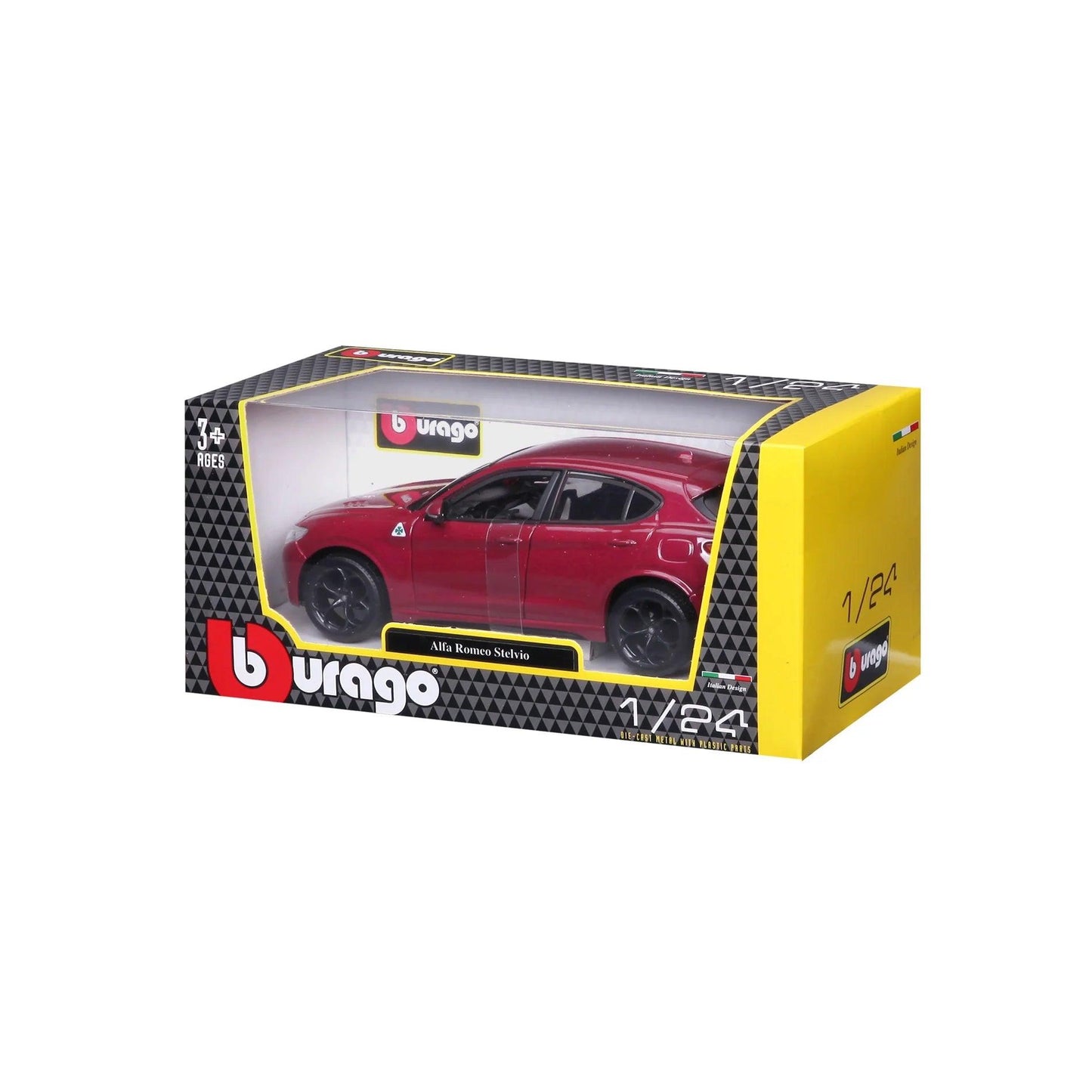 Bburago Alfa Romeo Stelvio - Red 1:24 Modell - Artexio