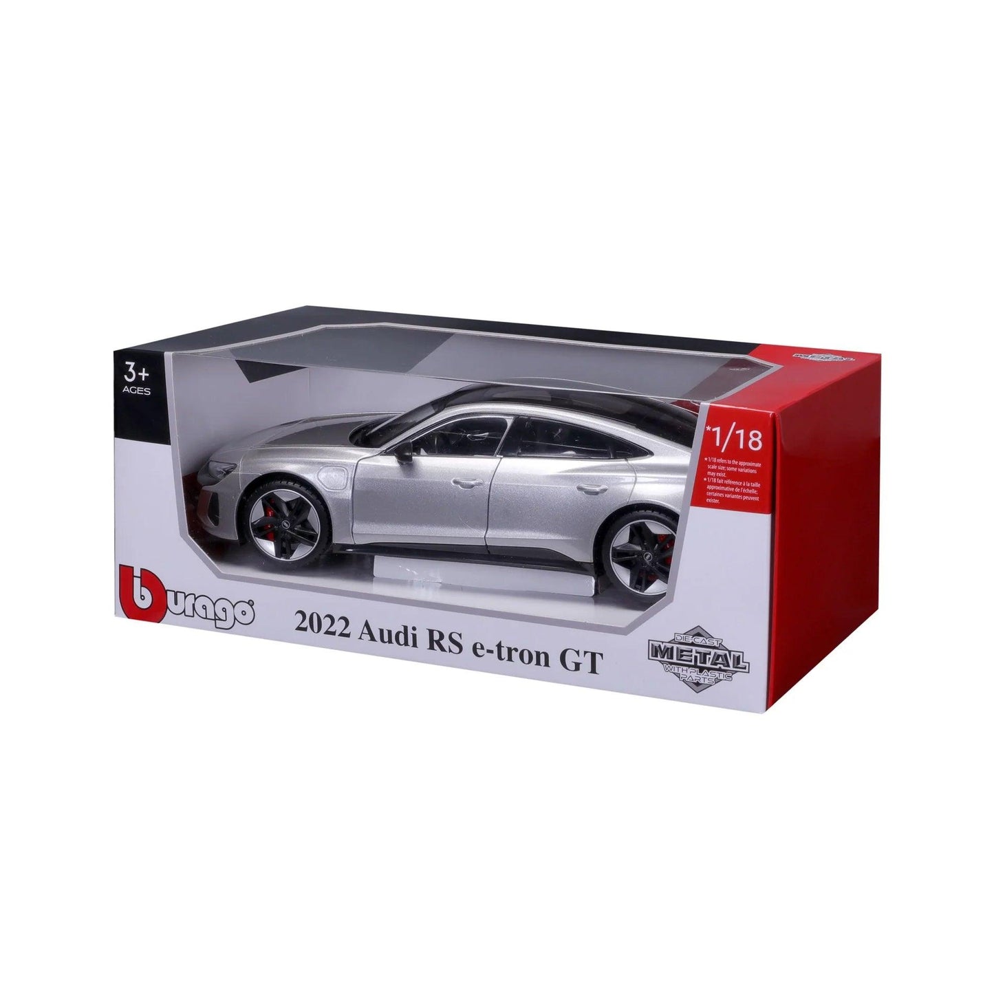 Bburago Audi RS e - Tron GT 2022 - Silver 1:18 Modell - Artexio