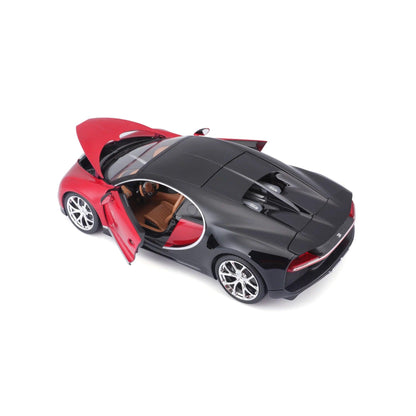 Bburago Bugatti Chiron - Red/Black 1:18 Modell - Artexio