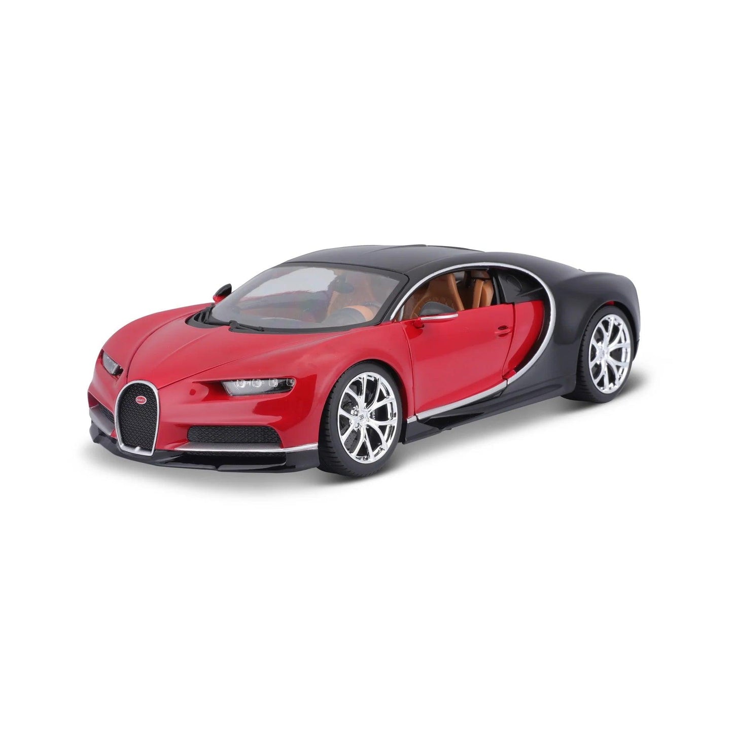 Bburago Bugatti Chiron - Red/Black 1:18 Modell - Artexio