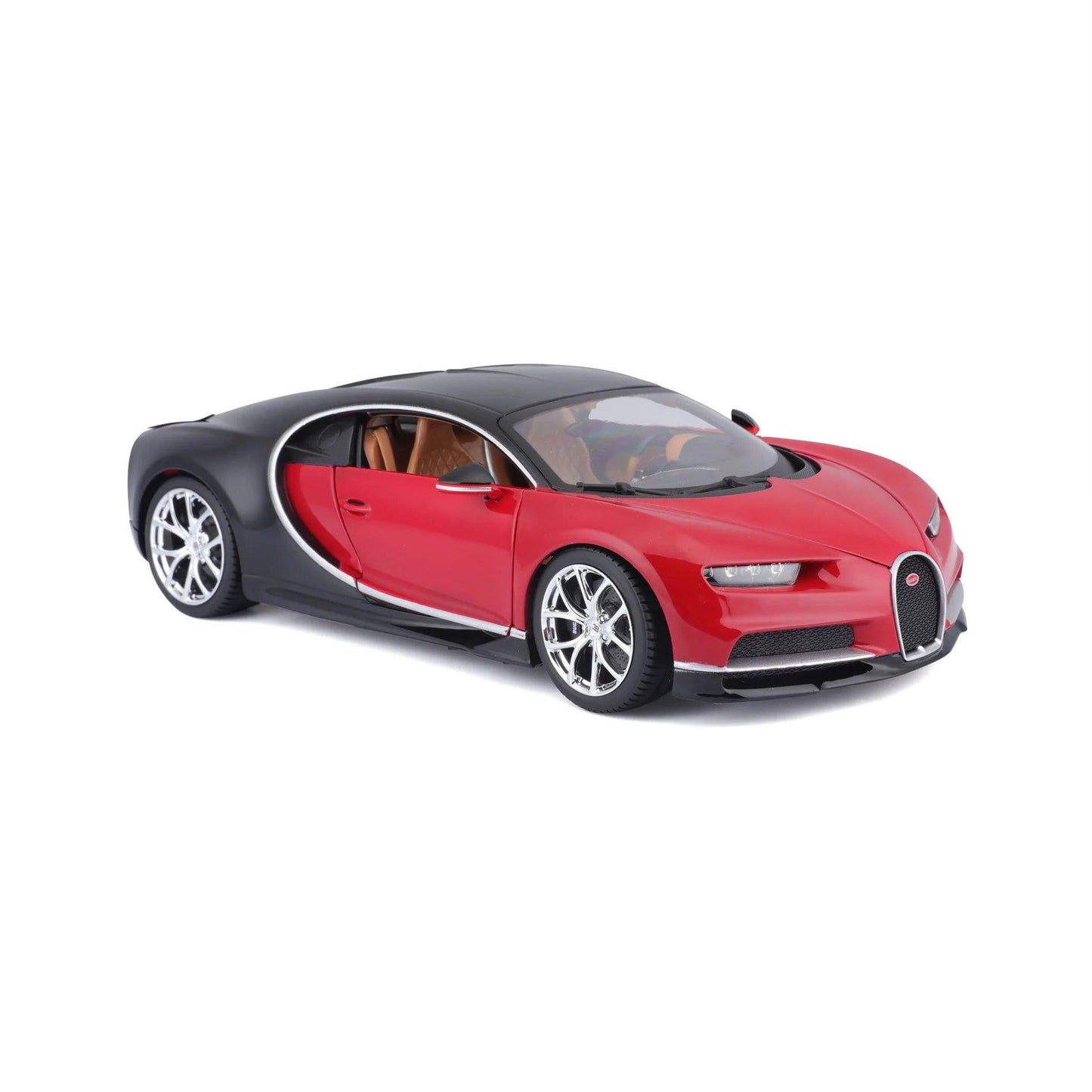 Bburago Bugatti Chiron - Red/Black 1:18 Modell - Artexio