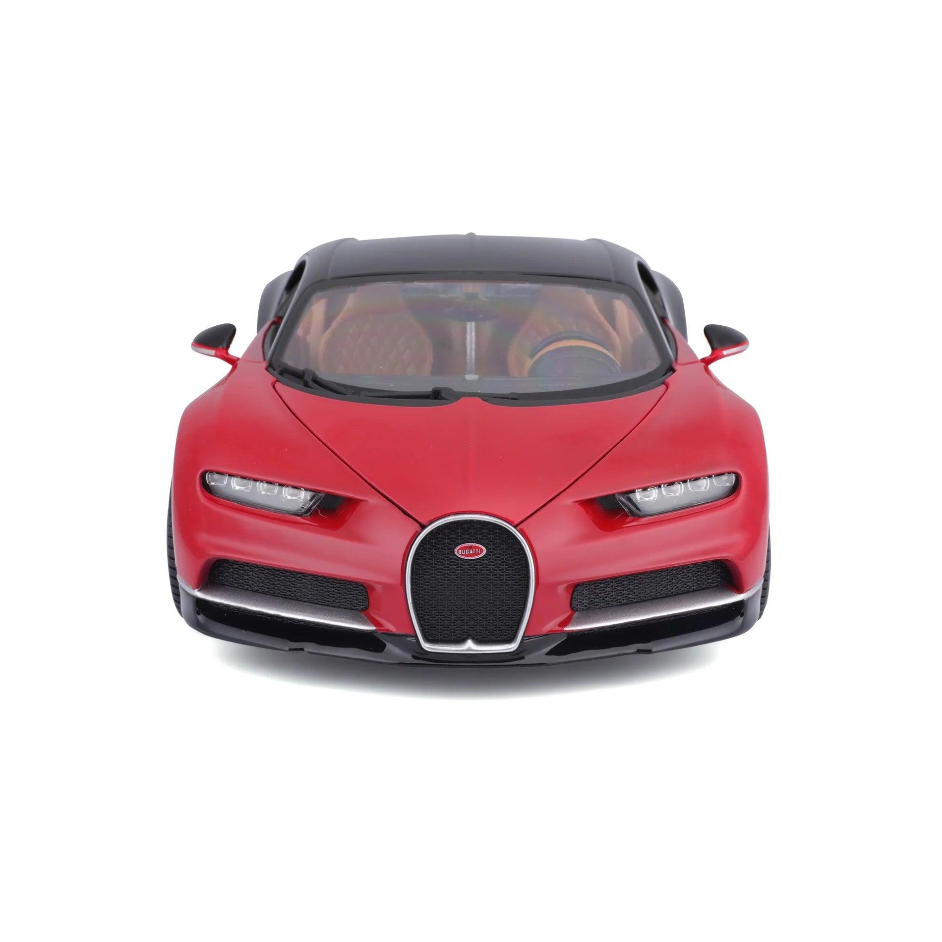 Bburago Bugatti Chiron - Red/Black 1:18 Modell - Artexio