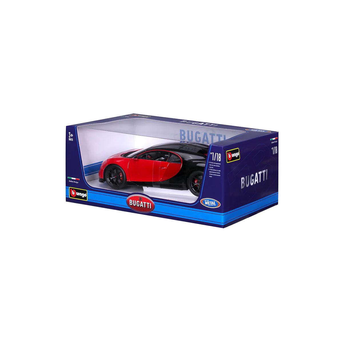 Bburago Bugatti Chiron Sport Red/Black 1:18 Modell - Artexio