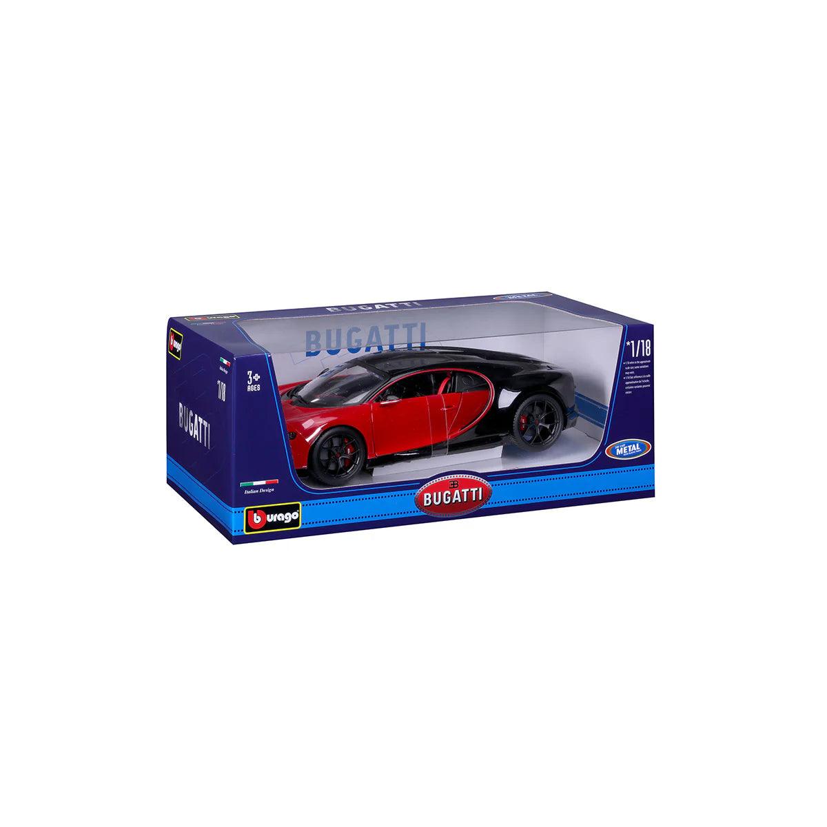 Bburago Bugatti Chiron Sport Red/Black 1:18 Modell - Artexio