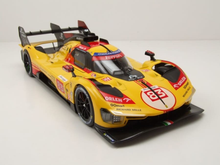 Bburago Ferrari 499P 24h LeMans 2024 83 Kubica, Shwartzman, Ye 1:18 Modell