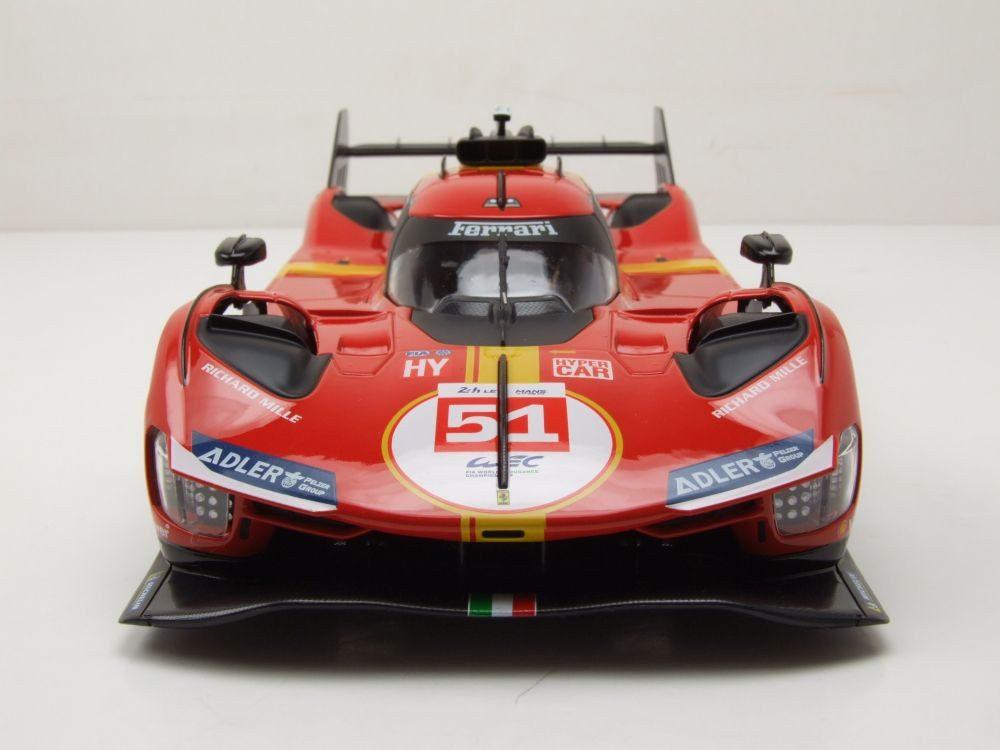 Bburago Ferrari 499P Hypercar #51 Winner 24 Hours of Le Mans 2023 1:18 Modell - Artexio