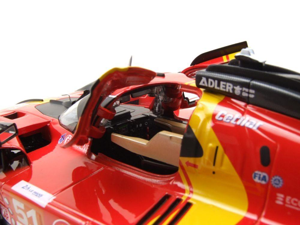 Bburago Ferrari 499P Hypercar #51 Winner 24 Hours of Le Mans 2023 1:18 Modell - Artexio