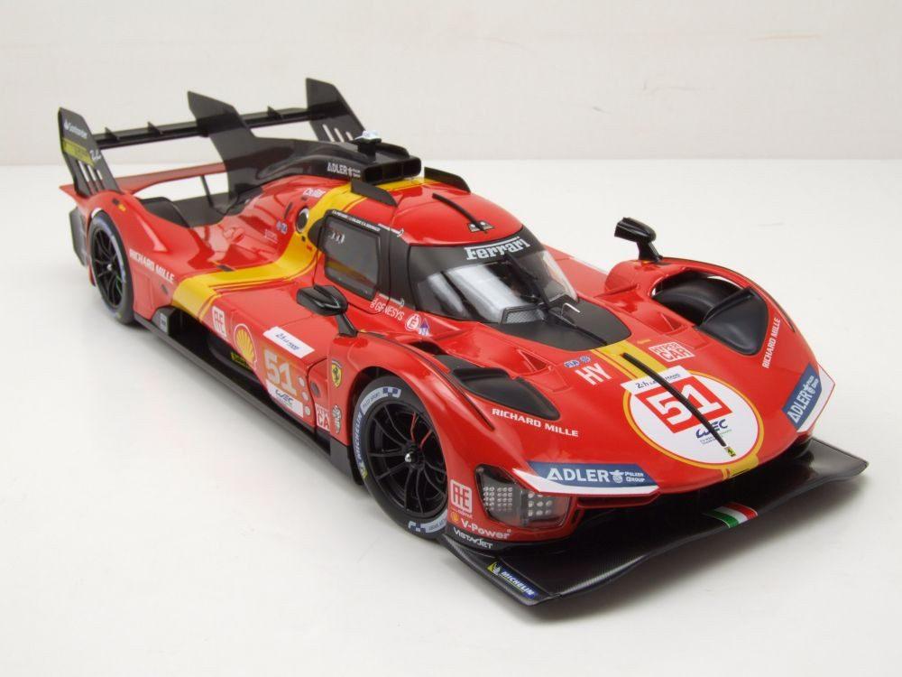 Bburago Ferrari 499P Hypercar #51 Winner 24 Hours of Le Mans 2023 1:18 Modell - Artexio