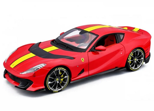 Bburago Ferrari 812 Competizione 2021 red/yellow stripe 1:18 Modell