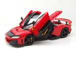 Bburago Ferrari F80 2024 Rosso Corsa Black Rims 1:18 Modell