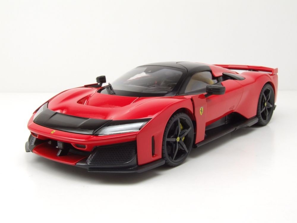 Bburago Ferrari F80 2024 Rosso Corsa Black Rims 1:18 Modell