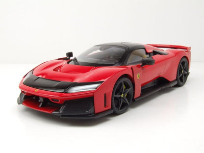 Bburago Ferrari F80 2024 Rosso Corsa Black Rims 1:18 Modell