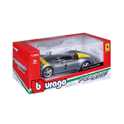 Bburago Ferrari Monza SP1 - Grey 1:24 Modell - Artexio