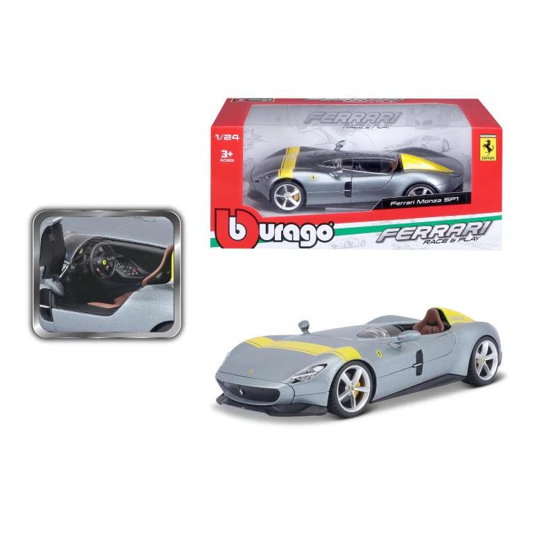 Bburago Ferrari Monza SP1 - Grey 1:24 Modell - Artexio