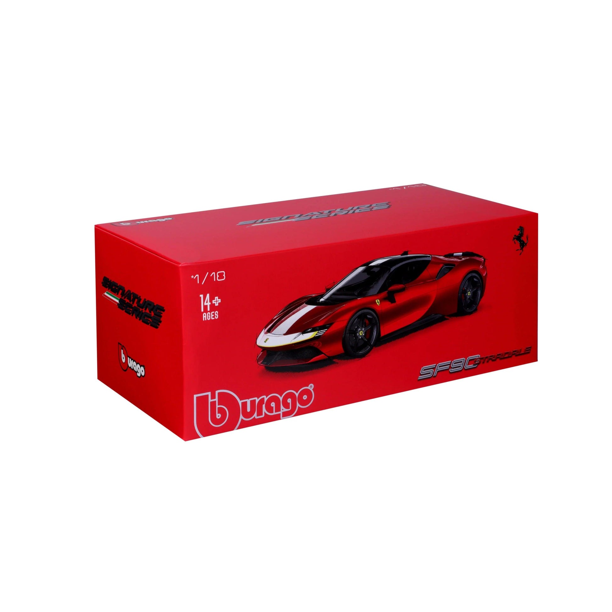 Bburago Ferrari SF90 Stradale Assetto Fiorano - Red (Signature Serie) 1:18 Modell - Artexio