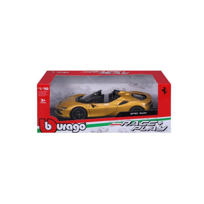 Bburago Ferrari SF90 Stradale Spider 2020 - Gold 1:18 Modell - Artexio