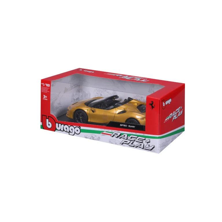 Bburago Ferrari SF90 Stradale Spider 2020 - Gold 1:18 Modell - Artexio