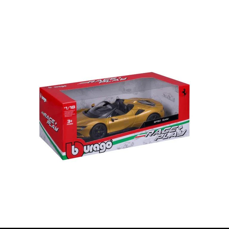 Bburago Ferrari SF90 Stradale Spider 2020 - Gold 1:18 Modell - Artexio