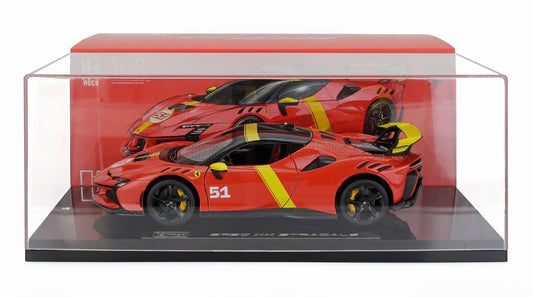 Bburago Ferrari SF90 XX 51 24h Le Mans Winner Livery Signature Serie mit Vitrine 1:18 Modell