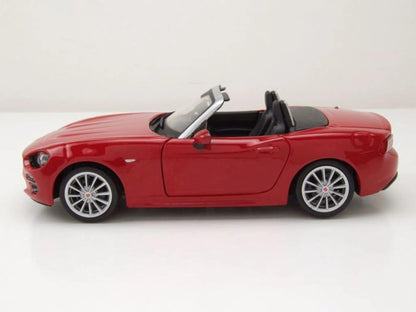 Bburago Fiat 124 Spider 2016 - Red 1:24 Modell - Artexio