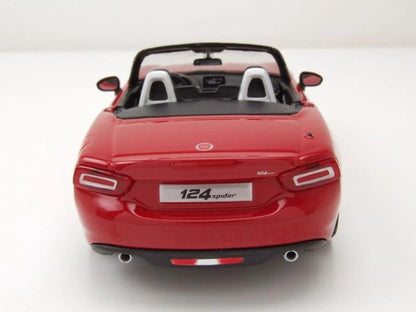 Bburago Fiat 124 Spider 2016 - Red 1:24 Modell - Artexio