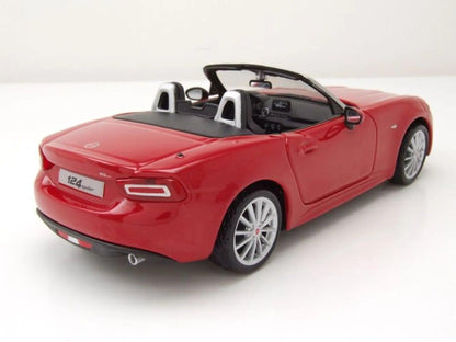 Bburago Fiat 124 Spider 2016 - Red 1:24 Modell - Artexio