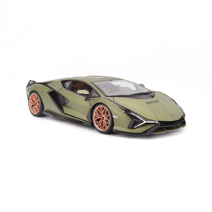 Bburago Lamborghini Sian FKP 37 2019 - Matt Olive Green 1:18 Modell - Artexio