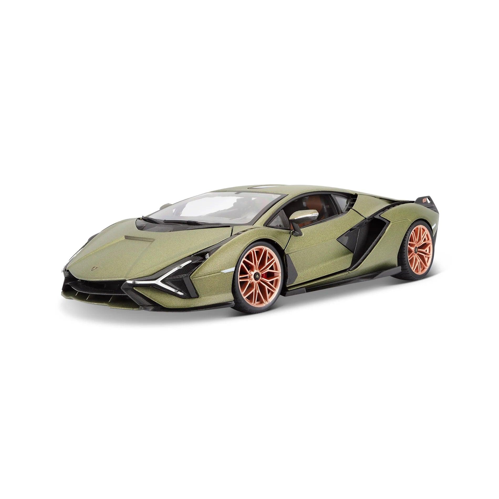 Bburago Lamborghini Sian FKP 37 2019 - Matt Olive Green 1:18 Modell - Artexio