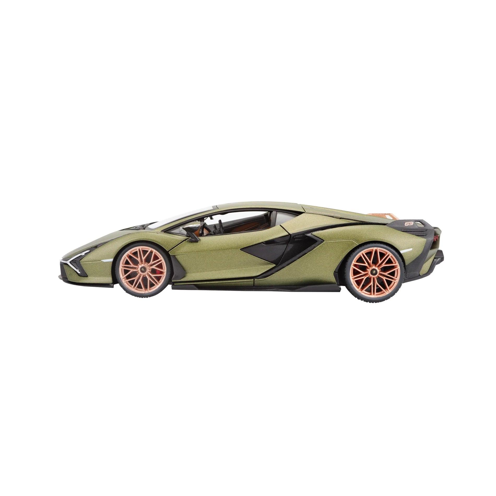 Bburago Lamborghini Sian FKP 37 2019 - Matt Olive Green 1:18 Modell - Artexio