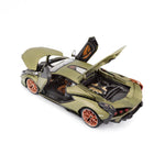 Bburago Lamborghini Sian FKP 37 2019 - Matt Olive Green 1:18 model