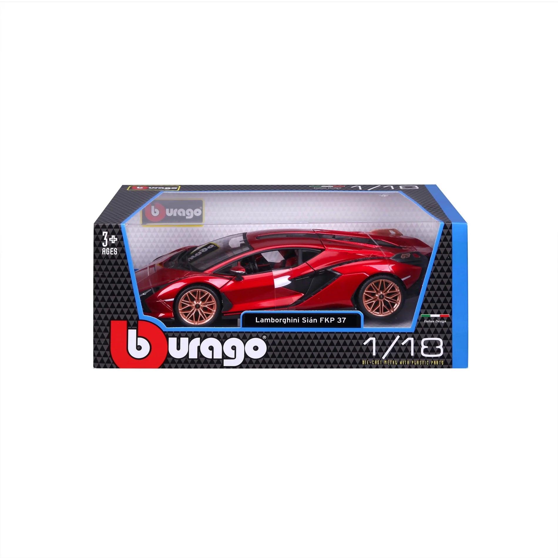 Bburago Lamborghini Sian FKP 37 2019 - Red Metallic 1:18 Modell - Artexio