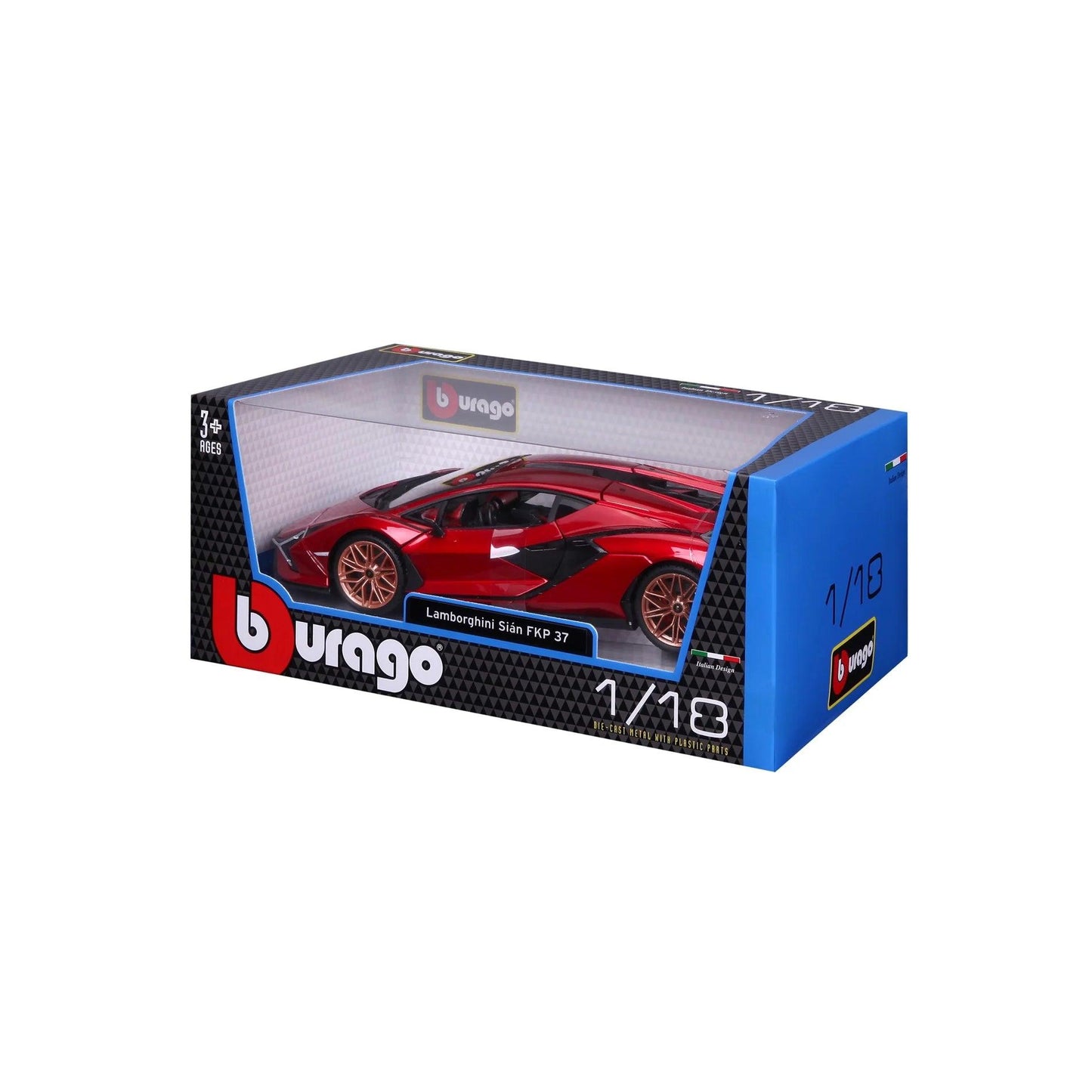 Bburago Lamborghini Sian FKP 37 2019 - Red Metallic 1:18 Modell - Artexio