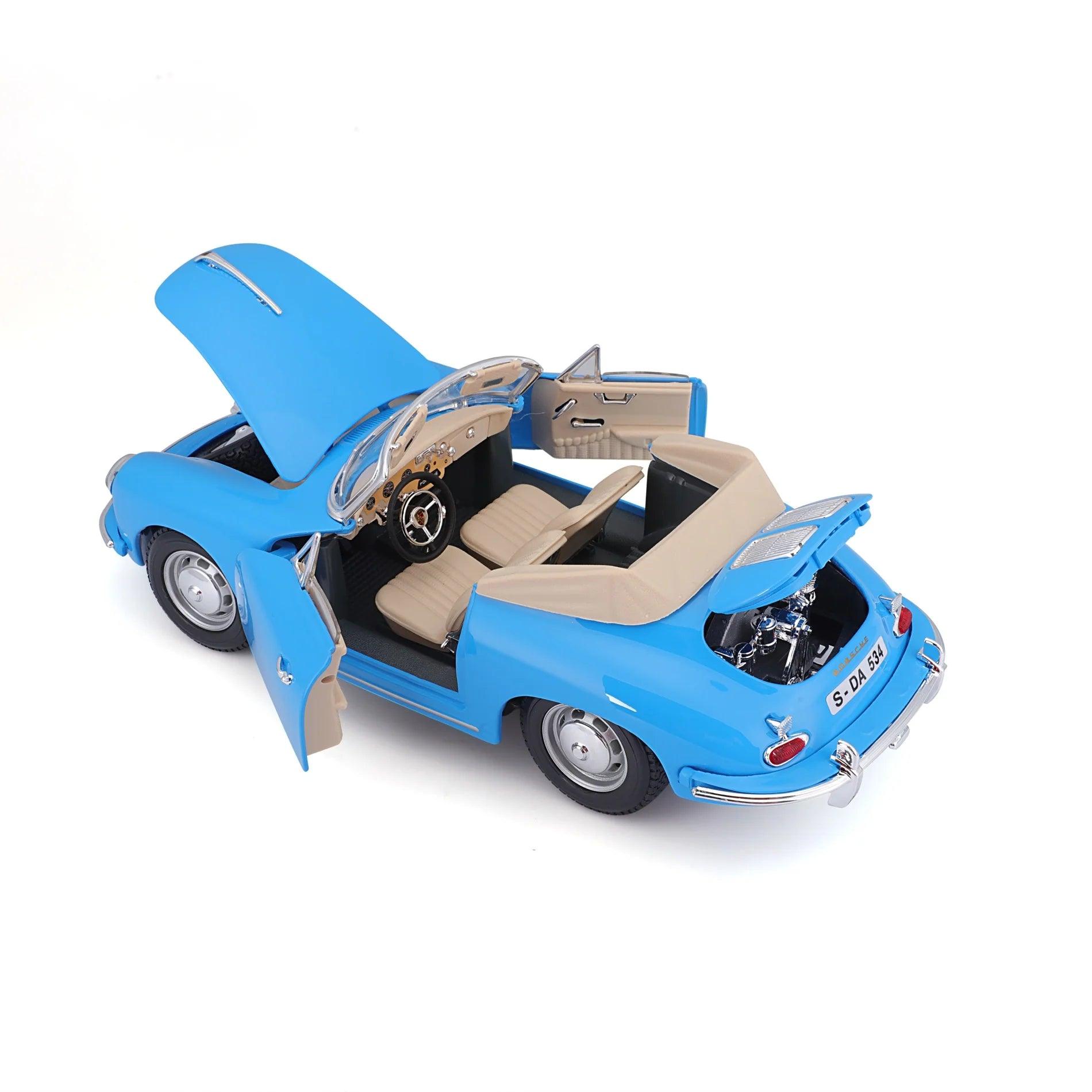 Bburago Porsche 356B Cabriolet 1961 - Blue 1:18 Modell - Artexio