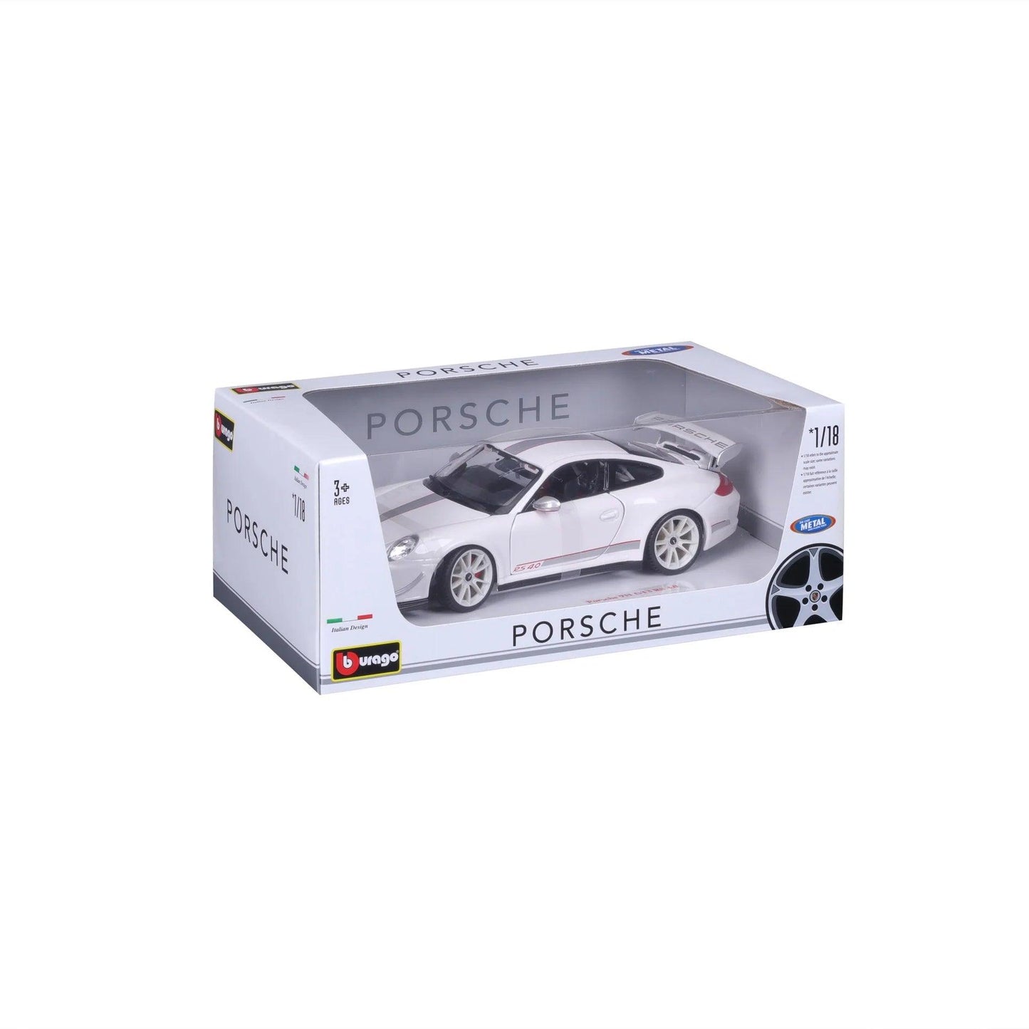 Bburago Porsche 911 GT3 RS 4.0 - White 1:18 Modell - Artexio