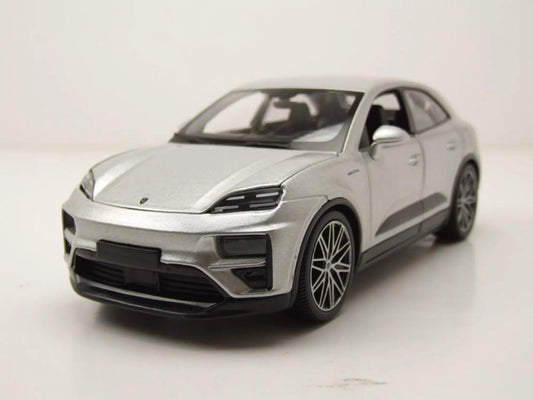 Bburago Porsche Macan 4 Electric 2024 Silver 1:24 Modell