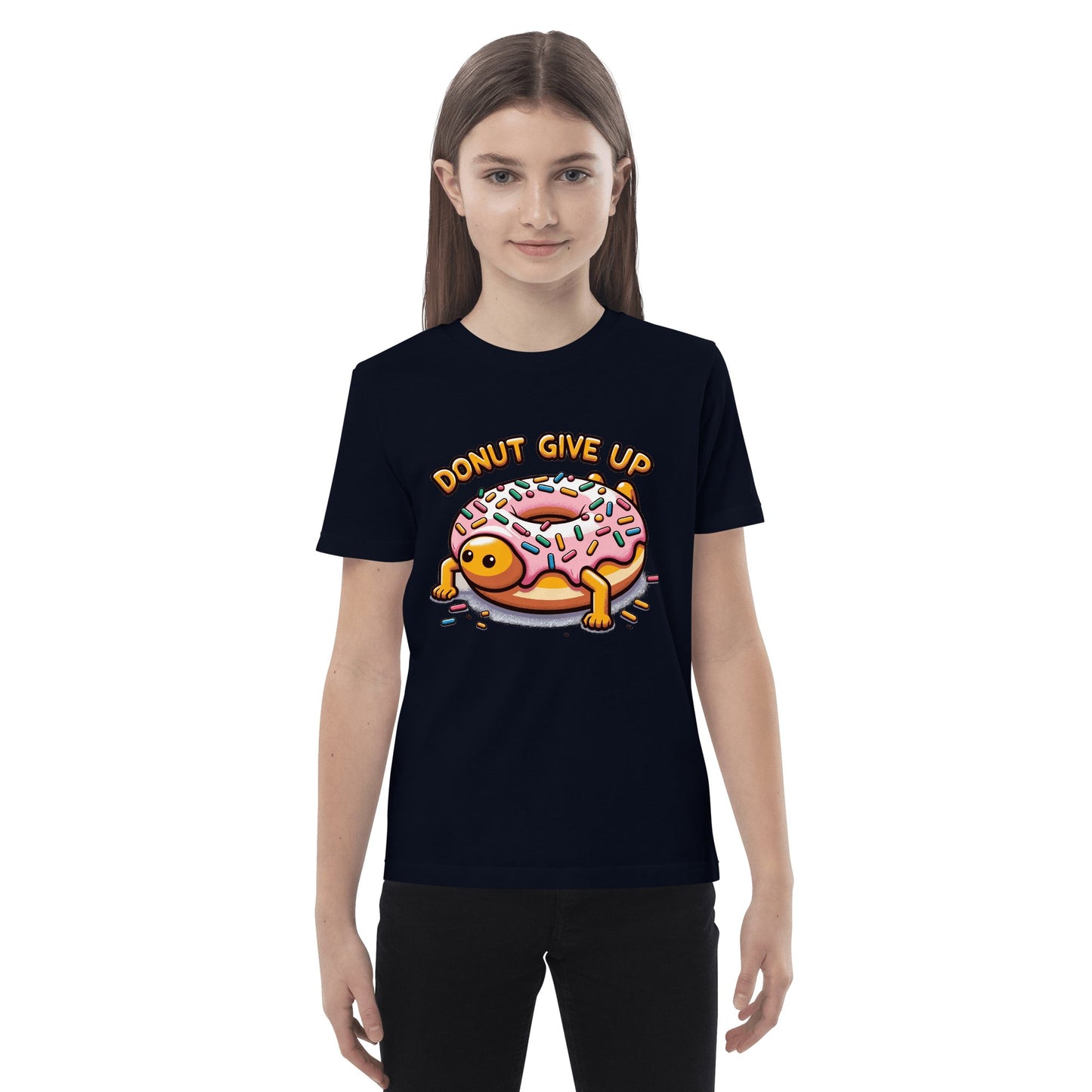 Bio Baumwoll T-Shirt für Kinder "Donut give up" - Artexio