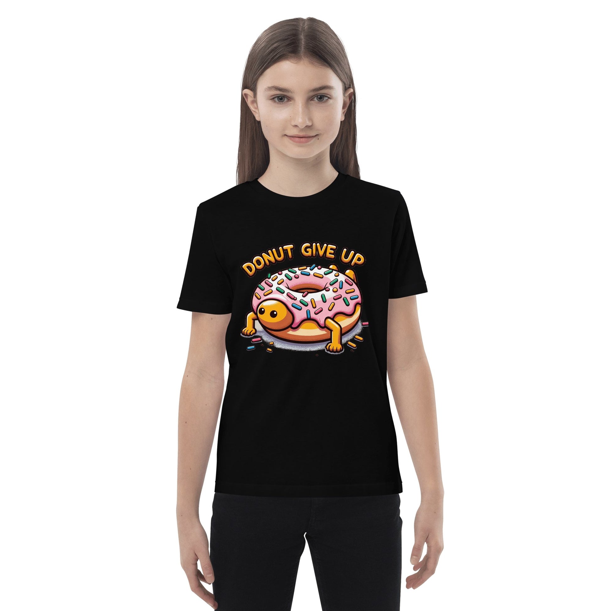 Bio Baumwoll T-Shirt für Kinder "Donut give up" - Artexio