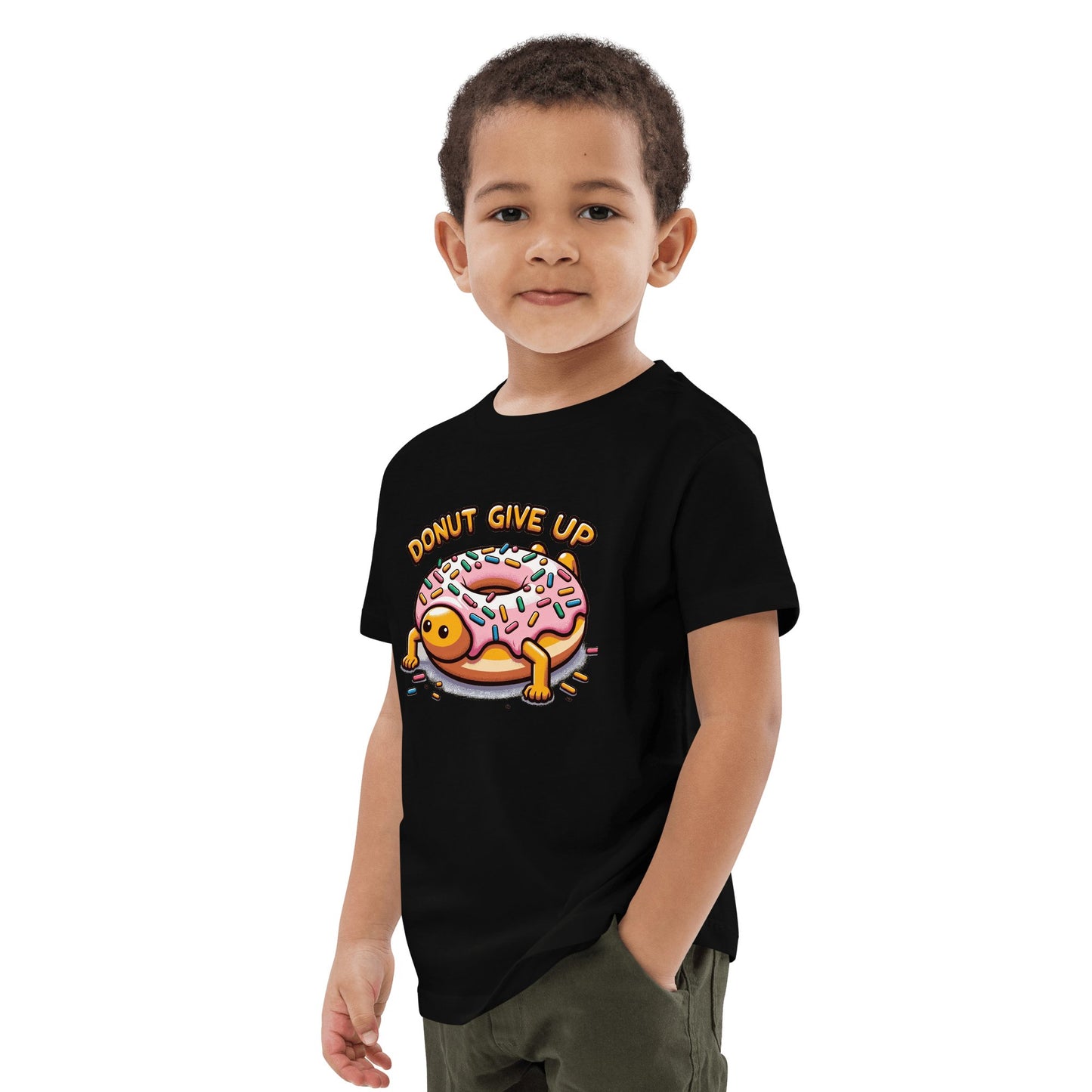 Bio Baumwoll T-Shirt für Kinder "Donut give up" - Artexio