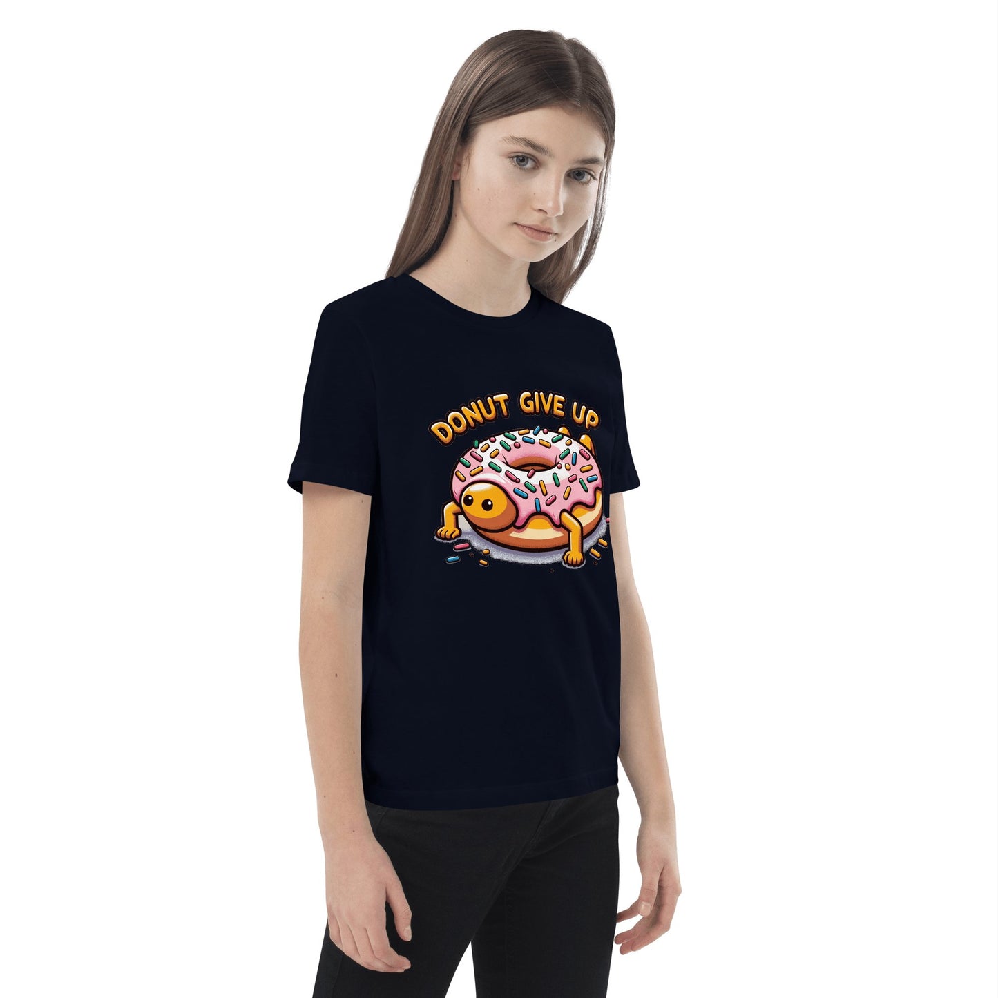 Bio Baumwoll T-Shirt für Kinder "Donut give up" - Artexio