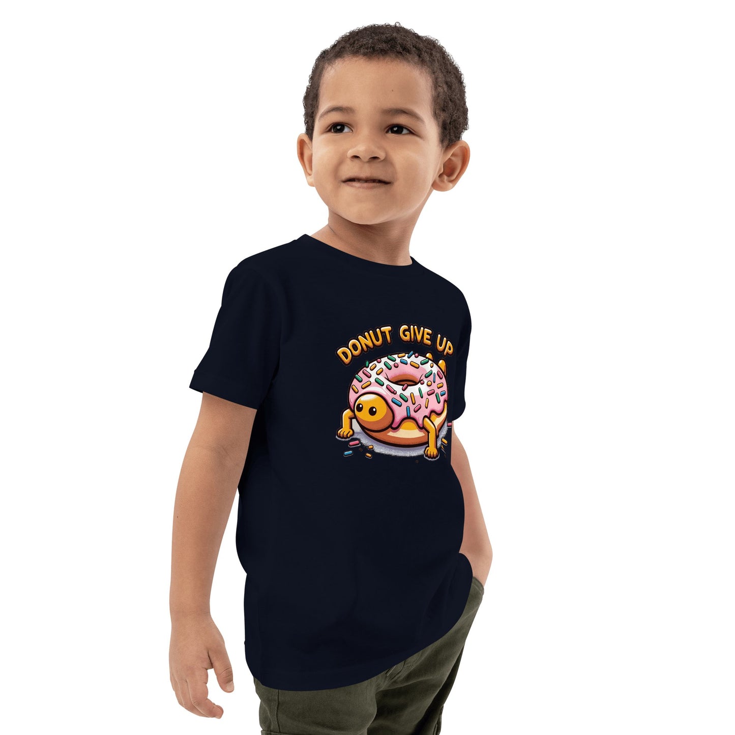 Bio Baumwoll T-Shirt für Kinder "Donut give up" - Artexio